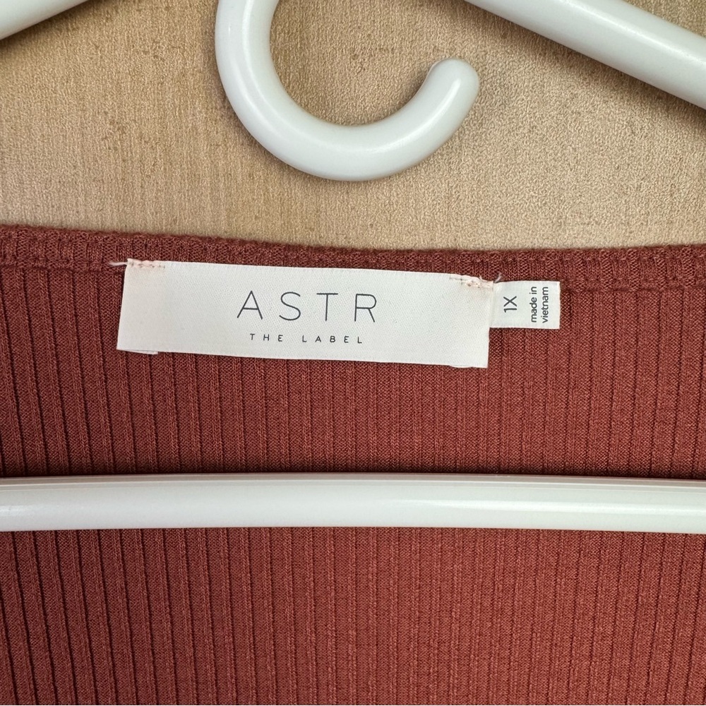 ASTR the label Marsala Square Neck Bodysuit Size 1X - Picture 3 of 7